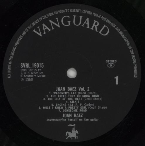 Joan Baez Joan Baez Volume Two vinyl LP album (LP record) UK JBZLPJO562077