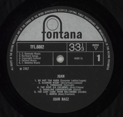 Joan Baez Joan vinyl LP album (LP record) UK JBZLPJO864182