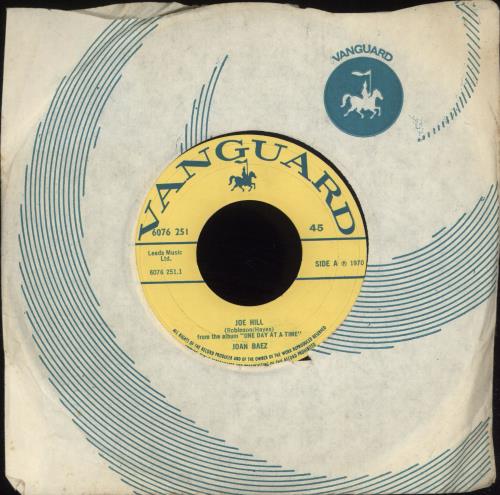 Joan Baez Joe Hill 7" vinyl single (7 inch record / 45) UK JBZ07JO693939