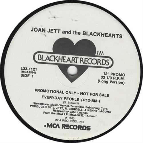 Joan Jett Everyday People 12" vinyl single (12 inch record / Maxi-single) US JET12EV267164