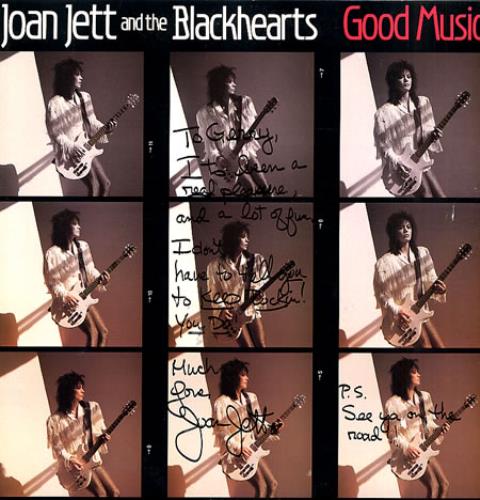 Joan Jett Good Music - AUTOGRAPHED vinyl LP album (LP record) US JETLPGO345125