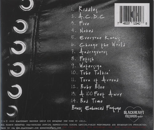 Joan Jett Sinner CD album (CDLP) US JETCDSI462012