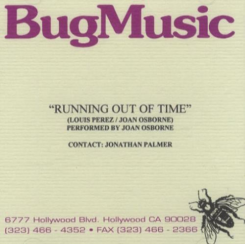 Joan Osborne Running Out Of Time CD-R acetate US J-OCRRU167044