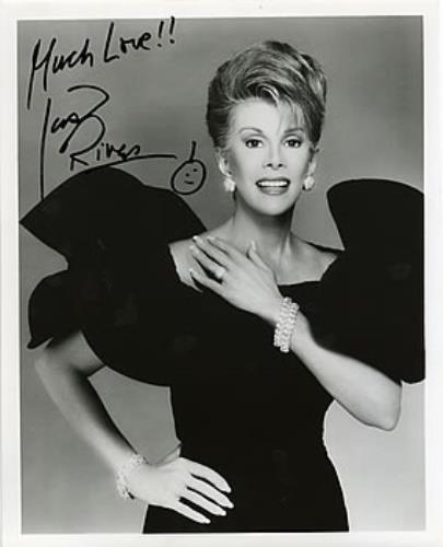Joan Rivers Autographed Publicity Photograph photograph US JR4PHAU285313
