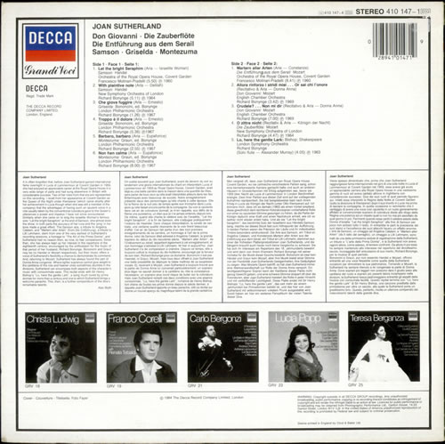 Joan Sutherland Joan Sutherland vinyl LP album (LP record) UK JS6LPJO526935