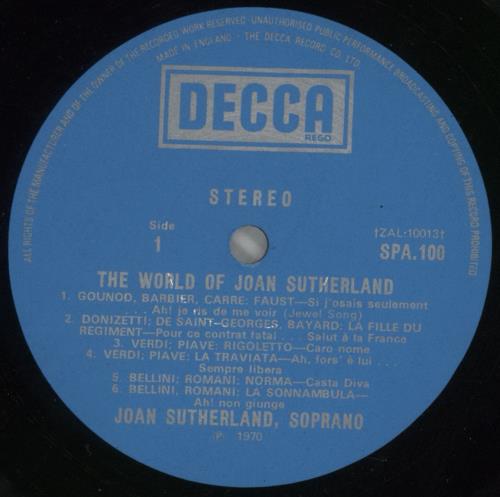 Joan Sutherland The World Of Joan Sutherland vinyl LP album (LP record) UK JS6LPTH711740