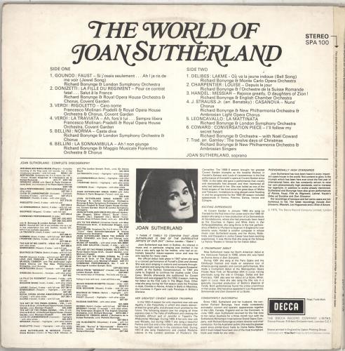 Joan Sutherland The World Of Joan Sutherland vinyl LP album (LP record) UK JS6LPTH711740