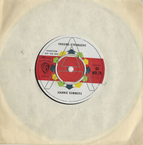 Joanie Sommers Passing Strangers 7" vinyl single (7 inch record / 45) UK 7JS07PA482277