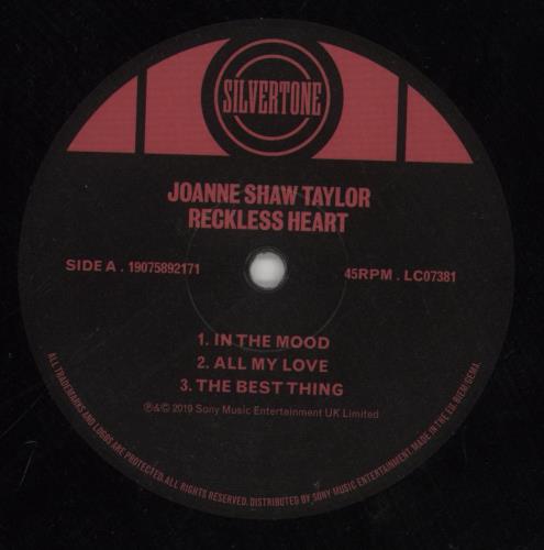 Joanne Shaw Taylor Reckless Heart 2-LP vinyl record set (Double LP Album) UK O5H2LRE863462