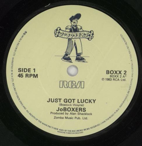 JoBoxers Just Got Lucky 7" vinyl single (7 inch record / 45) UK JOB07JU51491