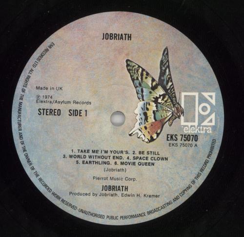 Jobriath Jobriath - VG vinyl LP album (LP record) UK JBHLPJO867233