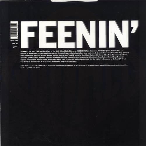 Jodeci Feenin' 12" vinyl single (12 inch record / Maxi-single) UK JOD12FE861317