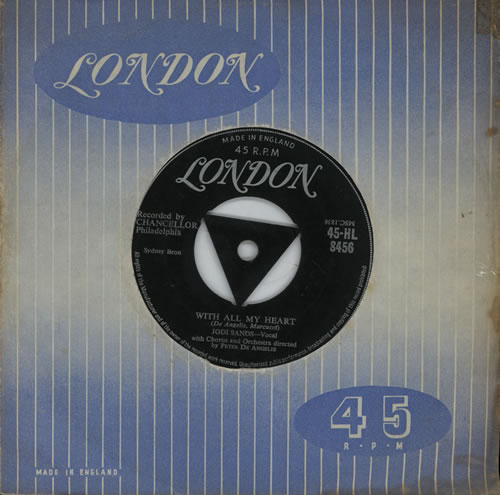 Jodie Sands With All My Heart - VG 7" vinyl single (7 inch record / 45) UK KPD07WI572905
