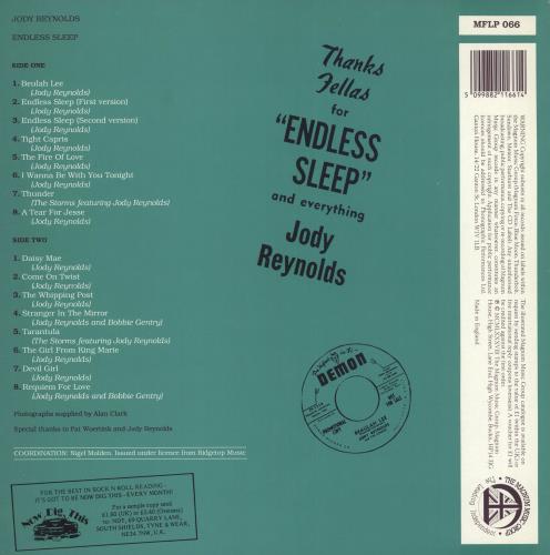Jody Reynolds Endless Sleep vinyl LP album (LP record) UK KOELPEN729572
