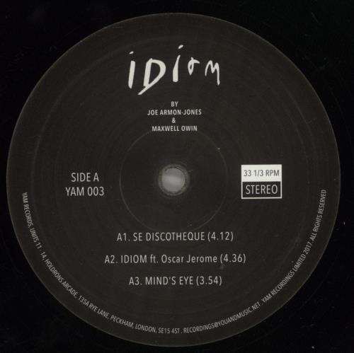 Joe Armon-Jones Idiom vinyl LP album (LP record) UK 83ELPID879727