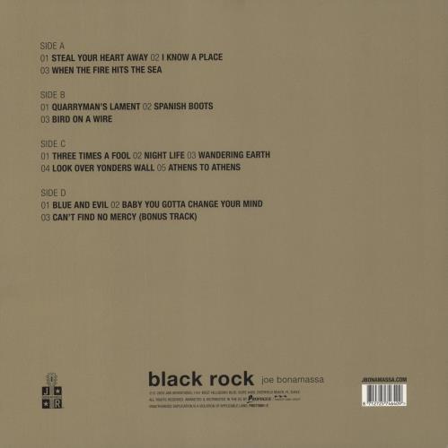 Joe Bonamassa Black Rock - 180gm Gold Vinyl 2-LP vinyl record set (Double LP Album) UK JT52LBL877618