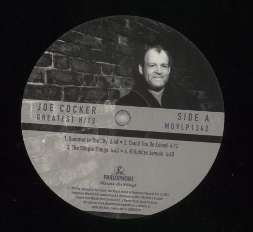 Joe Cocker Greatest Hits - 180gm 2-LP vinyl record set (Double LP Album) UK JOE2LGR870367