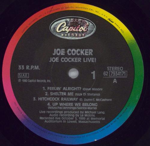 Joe Cocker Joe Cocker Live 2-LP vinyl record set (Double LP Album) Italian JOE2LJO823411