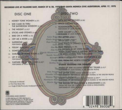 Joe Cocker Mad Dogs & Englishmen - Deluxe Edition 2 CD album set (Double CD) UK JOE2CMA866490