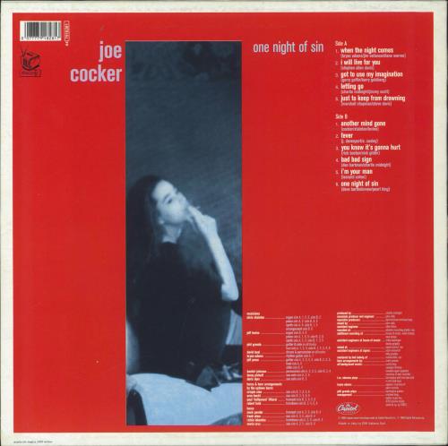 Joe Cocker One Night Of Sin vinyl LP album (LP record) Italian JOELPON823413