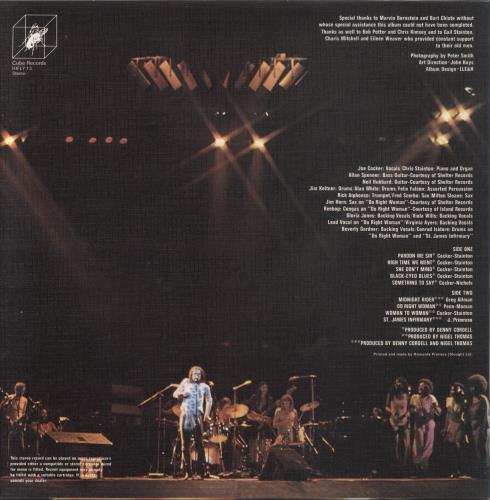 Joe Cocker Something To Say vinyl LP album (LP record) UK JOELPSO161277