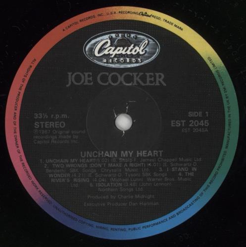 Joe Cocker Unchain My Heart vinyl LP album (LP record) UK JOELPUN578409