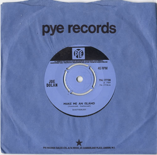 Joe Dolan Make Me An Island 7" vinyl single (7 inch record / 45) UK JD007MA598322