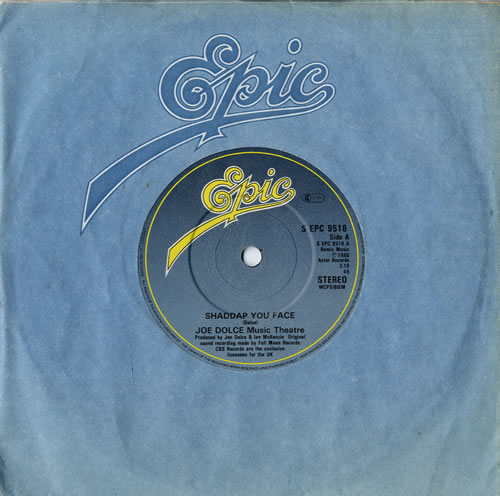 Joe Dolce Shaddap You Face 7" vinyl single (7 inch record / 45) UK ECL07SH559908