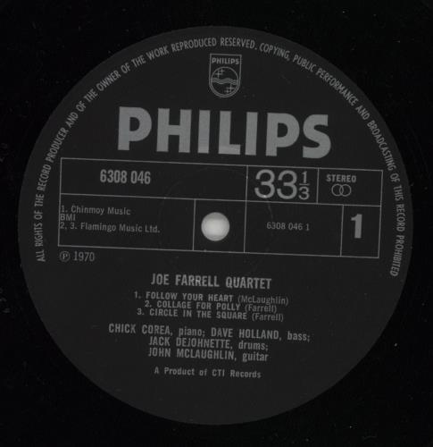 Joe Farrell Joe Farrell Quartet vinyl LP album (LP record) UK JF6LPJO551419