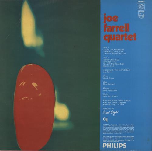Joe Farrell Joe Farrell Quartet vinyl LP album (LP record) UK JF6LPJO551419