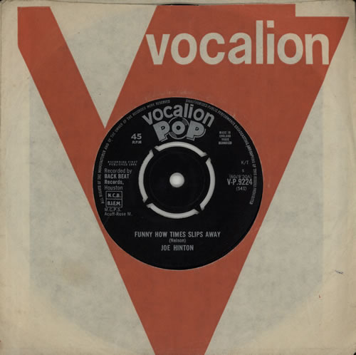 Joe Hinton Funny How Time Slips Away 7" vinyl single (7 inch record / 45) UK KPF07FU571790