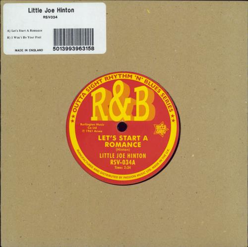 Joe Hinton Let's Start A Romance 7" vinyl single (7 inch record / 45) UK KPF07LE767534