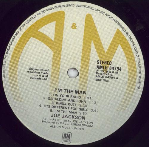 Joe Jackson I'm The Man + Inner - EX vinyl LP album (LP record) UK JOJLPIM745224