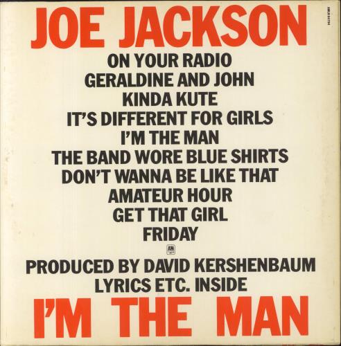 Joe Jackson I'm The Man + Inner - EX vinyl LP album (LP record) UK JOJLPIM745224