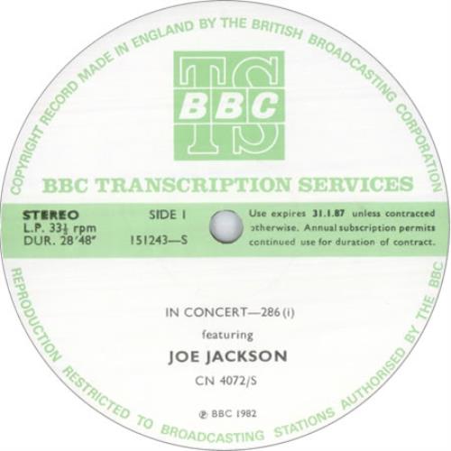 Joe Jackson In Concert 286 vinyl LP album (LP record) UK JOJLPIN424991