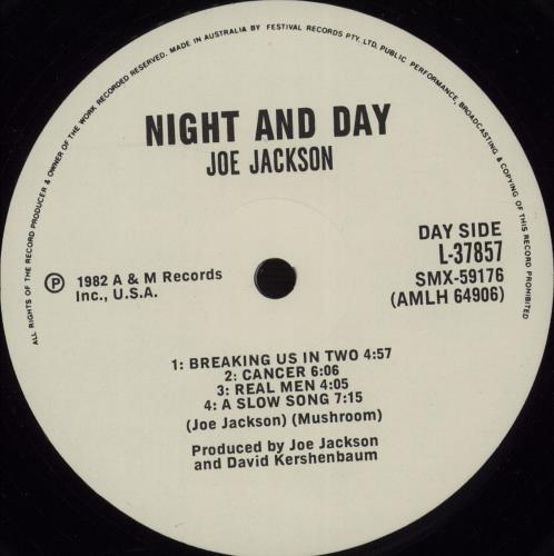 Joe Jackson Night And Day vinyl LP album (LP record) Australian JOJLPNI671092