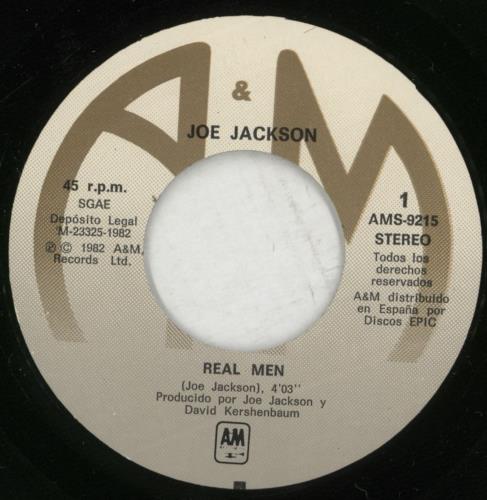 Joe Jackson Real Men - P/S 7" vinyl single (7 inch record / 45) Spanish JOJ07RE864577