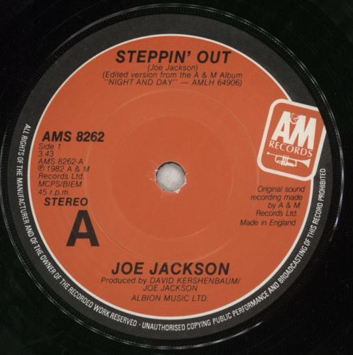 Joe Jackson Steppin' Out - P/S 7" vinyl single (7 inch record / 45) UK JOJ07ST625695