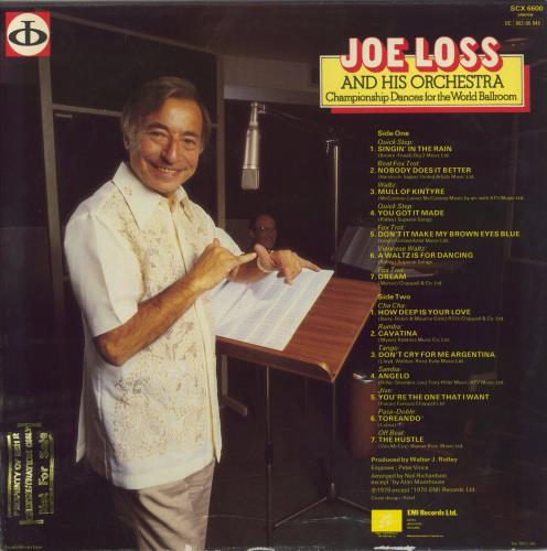 Joe Loss Championship Dances For The World Ballroom vinyl LP album (LP record) UK OSSLPCH744620