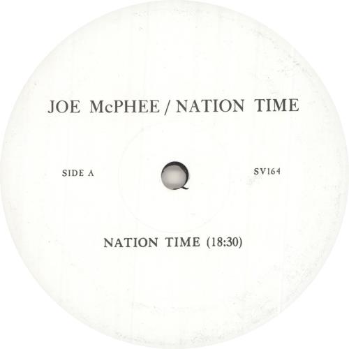 Joe McPhee Nation Time vinyl LP album (LP record) US Q4GLPNA731347