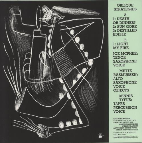 Joe McPhee Oblique Strategies vinyl LP album (LP record) Australian Q4GLPOB878980