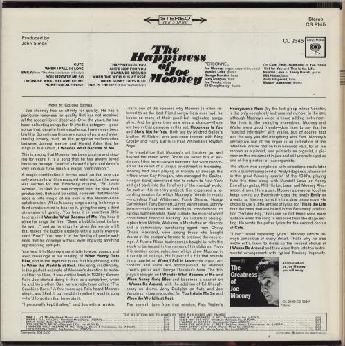 Joe Mooney The Happiness Of Joe Mooney vinyl LP album (LP record) US 2TMLPTH762435