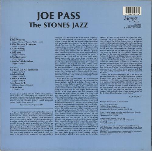 Joe Pass The Stones Jazz vinyl LP album (LP record) UK JP5LPTH731183