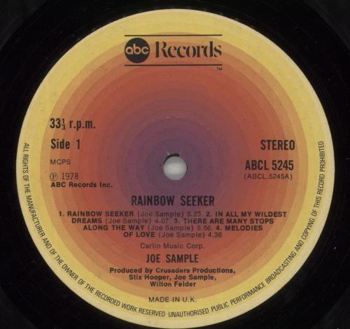 Joe Sample Rainbow Seeker vinyl LP album (LP record) UK JO6LPRA495625