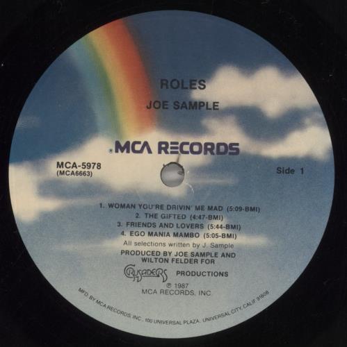 Joe Sample Roles vinyl LP album (LP record) US JO6LPRO859003