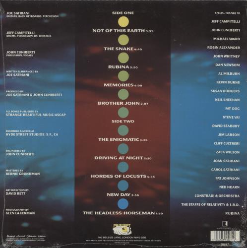 Joe Satriani Not Of This Earth - Sealed vinyl LP album (LP record) UK JSTLPNO861672