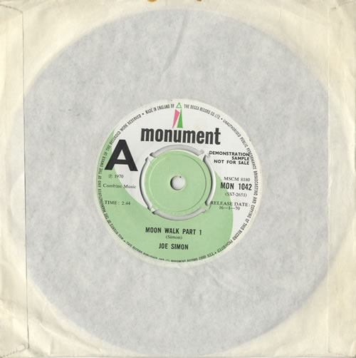 Joe Simon Moon Walk 7" vinyl single (7 inch record / 45) UK JQE07MO473795