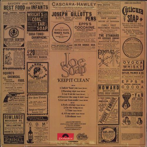 Joe Soap Keep It Clean vinyl LP album (LP record) UK 3OYLPKE767300
