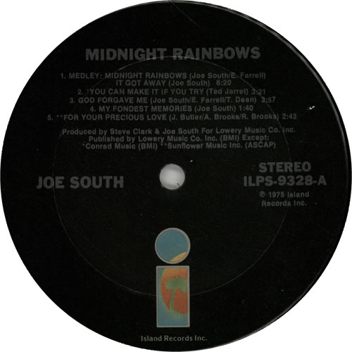 Joe South Midnight Rainbows vinyl LP album (LP record) US JSOLPMI439110