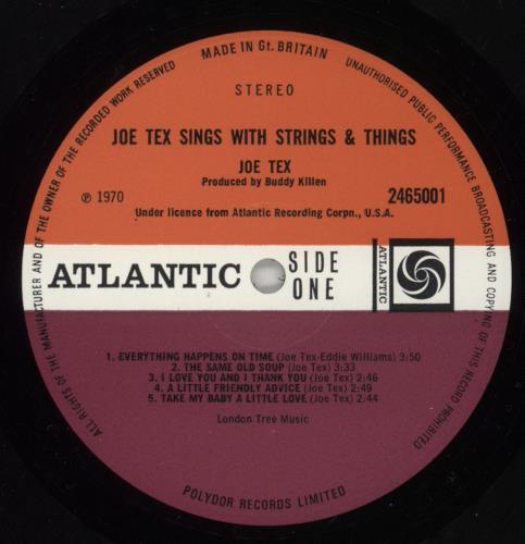 Joe Tex Joe Tex Sings With Strings And Things vinyl LP album (LP record) UK JTXLPJO864153